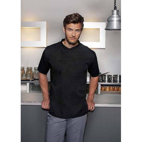 Kucharska koszula Basic, krótki rękaw BJM 3 kolor czarny rozmiar 3XL