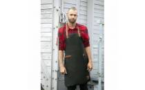 Skórzany fartuch kucharski Craftsman, 60 x 82 cm LS 23 kolor czarny szt.